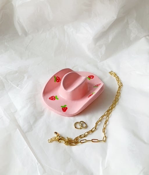 Cowgirl Hat Trinket Dish, Western Jewelry Tray