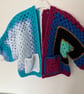 Kids frozen inspired handmade crochet hexigan cardigan