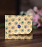 Handmade Coin Purse, Wallet Card Holder, Mini Wallet-Blue Floral Design-CP13