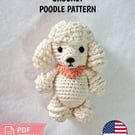 Crochet Poodle Pattern PDF – Amigurumi Dog - Digital Delivery via Email