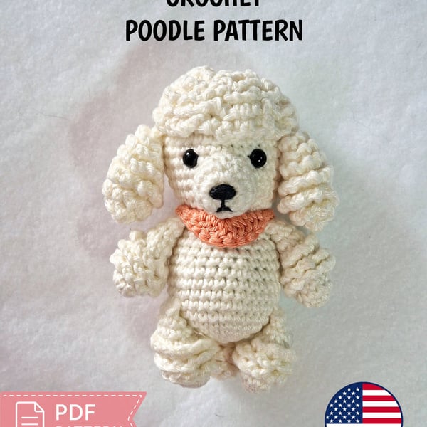 Crochet Poodle Pattern PDF – Amigurumi Dog - Digital Delivery via Email