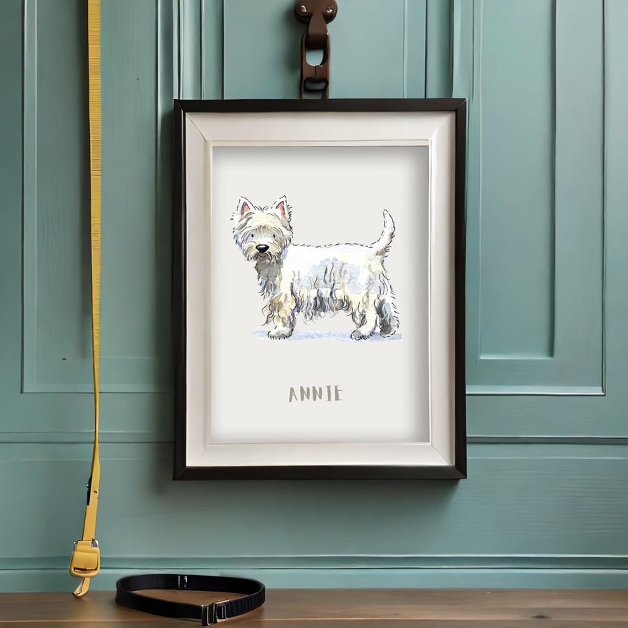 Westie Personalised Dog Print