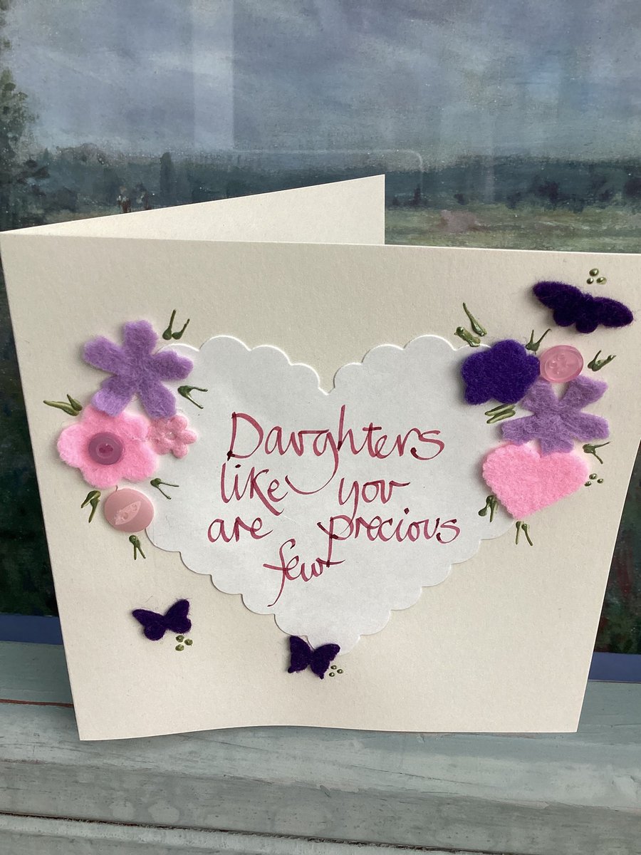 Handmade birthday card.Daughters birthday.Birthday card.Friendship card.