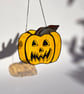 Orange stained glass pumpkin with draw your own kit