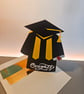 Handcrafted Graduation Card, Cap and Gown.