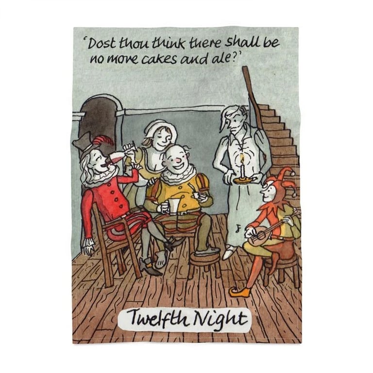 Cakes and Ale tea towel