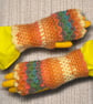 Crocheted Fingerless Dragon Scale Gloves - Image 7