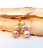 Freshwater Pearl & Rose Vermeil Hoop Earrings, June Birthday, Bridesmaid Gifts - Image 6
