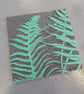 'Ferns'  concertina sketchbook, note book covered with hand printed linocut - Image 3