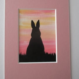 ACEO Rabbit aceo silhouette