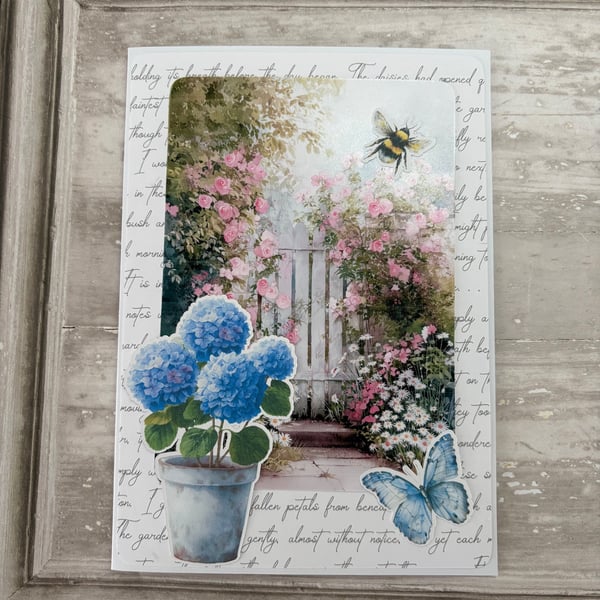 Greeting Card - Whispers from my Garden - Garden Gate C271