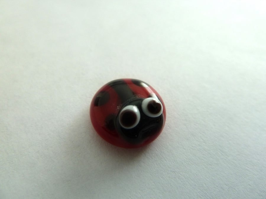 handmade lampwork ladybird cabochon