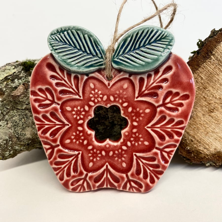 Ceramic Apple decoration Thank You Teacher Gift Pottery Apple