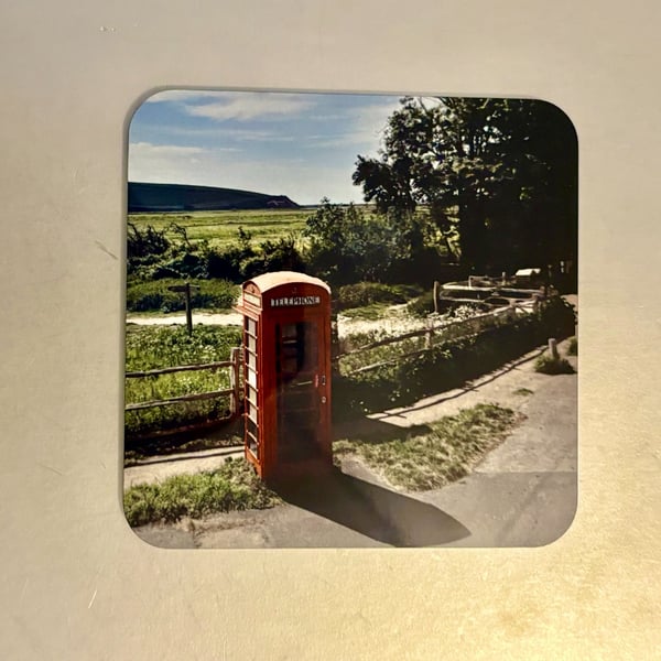 A call from the country 9.5cm cork backed coaster 