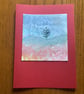 Hand-painted Yule Christmas Card 'Yule tree in the middle'
