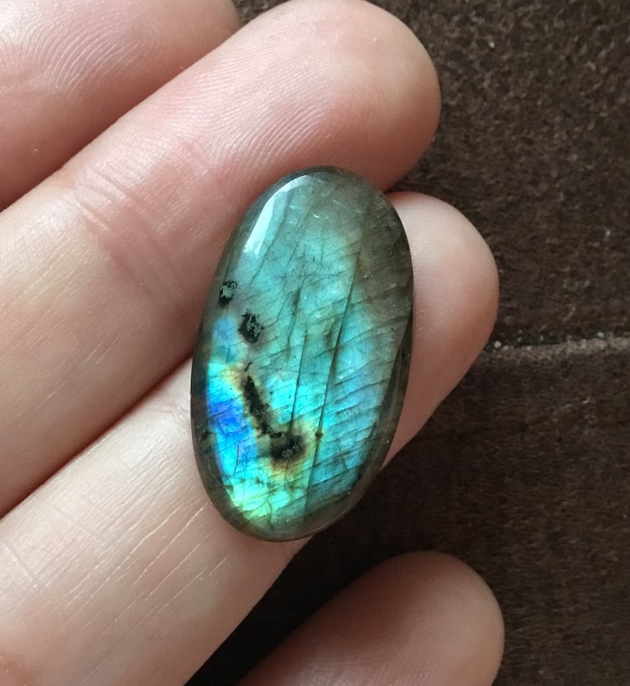 Stunning Oval Labradorite Cabochon Gemstone for Jewellery Designers.