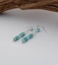 Sterling Silver, Larimar and Aquamarine Earrings - Image 4