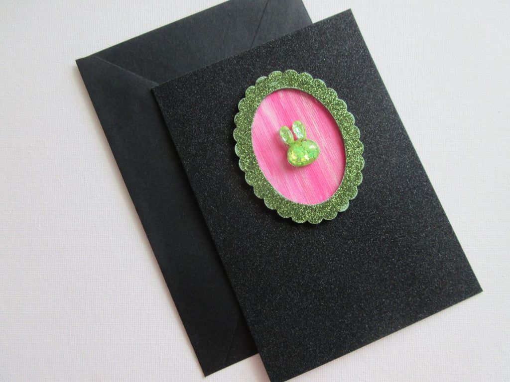 Pet Sympathy Card Rabbit Bunny Rainbow Bridge Condolences Card