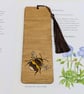 Pyrography wooden bee bookmark, gift for a bee lover - Image 3