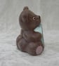 Ceramic Hand Painted Small Brown Alphabet Bear C Animal Figurine Ornament. - Image 4