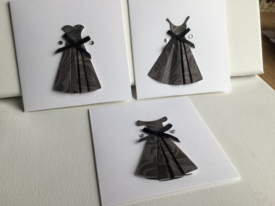 A set of three dress cards. Any occasion cards. Notelets CC349. Seconds Sunday