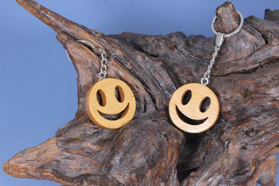 Smiley Face Key Ring