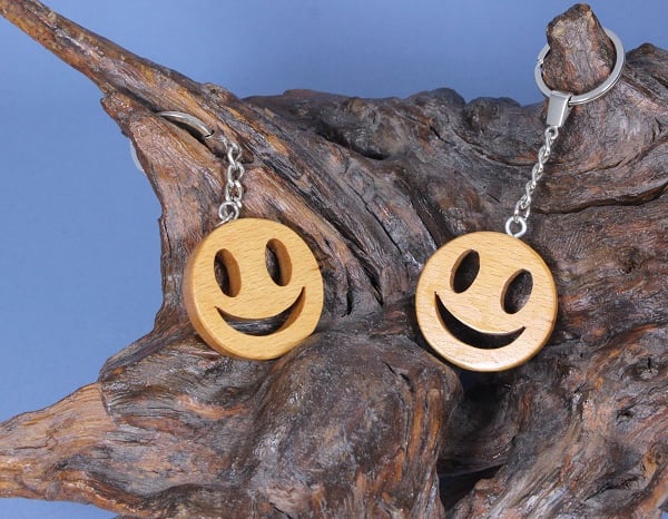 Smiley Face Key Ring