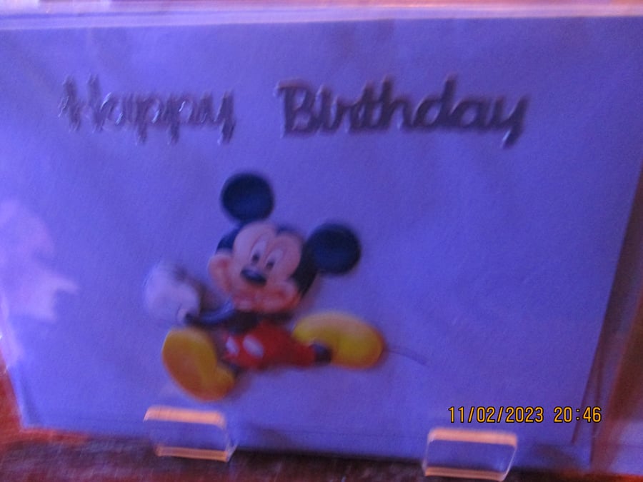 Happy Birthday Mickey Mouse Card
