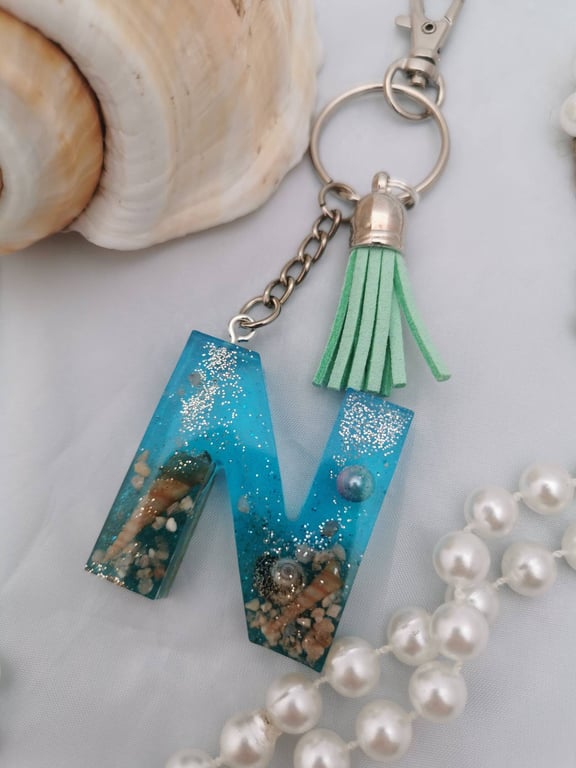 Resin Beach Keyring - N
