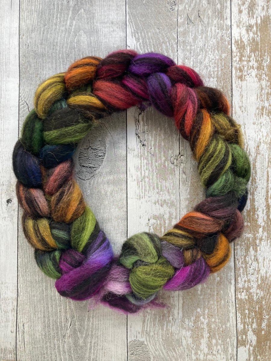 Humbug Jacob Spinning fibre 100g Rainbow Zebra