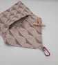 Peg bag pink lilac geometric clip on, free UK delivery.  - Image 1