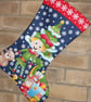 Kitten in a Stocking & Cheeky Elf Christmas Stocking - Image 2