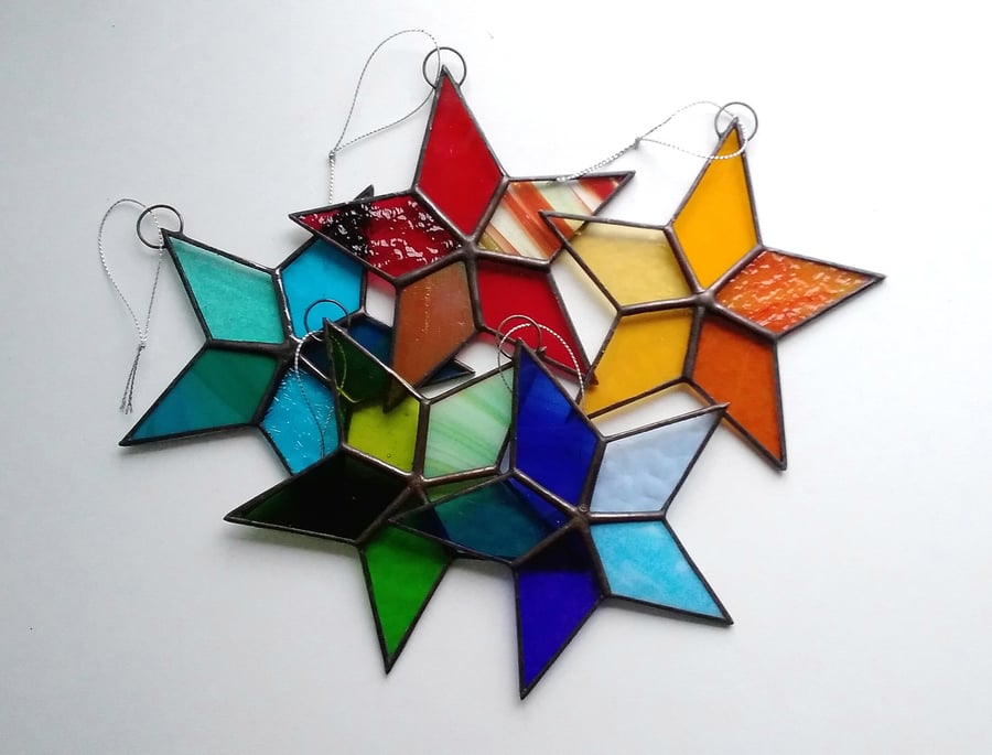 Stained Glass Star - various colours