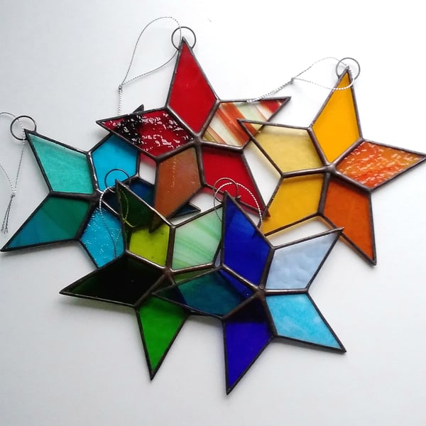 Stained Glass Star - various colours