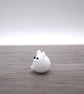 small white glass cat figure - Image 2