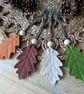 Felt Oak Leaf Hanging Decoration in Neutral Colours - Woodland Christmas Baubles
