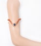 Wire-Wrapped Copper Arm Cuff with Dark Blue Faceted Hematite - Image 2