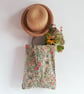Tote bag with pocket and fold away wallet in a vintage Sanderson print by Morris