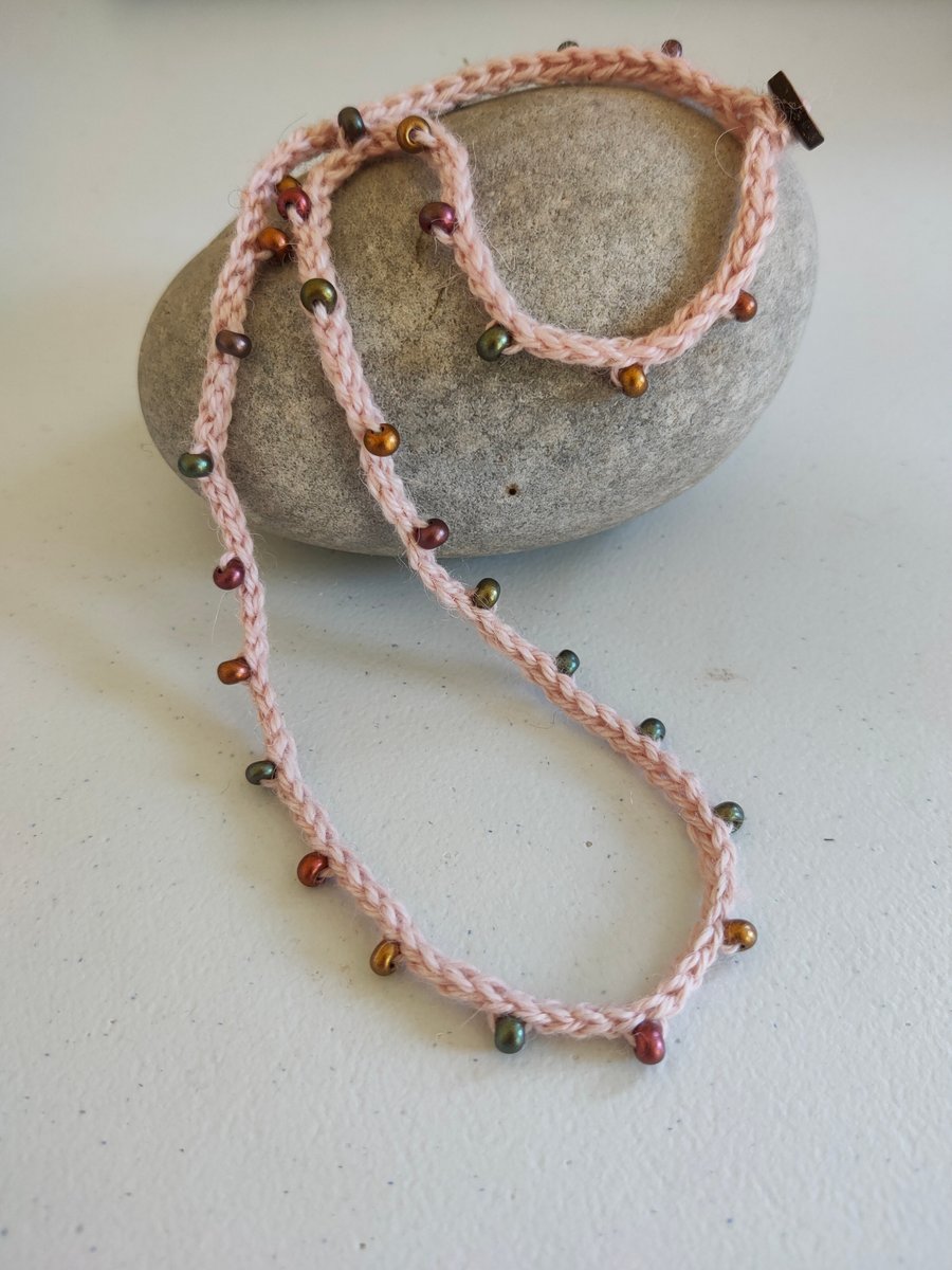 Crochet Seed Bead Necklace