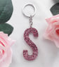 Resin initial keyring,resin glitter initial keyring,resin initial,resin letter - Image 2