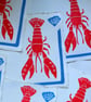 Handprinted Lobster notebook - Image 5