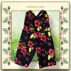 Flowered Corduroy Dungarees