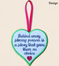Behind Every Strong Person Heart Hanger - Inspirational Felt Decoration - Image 3