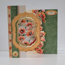 Z-Fold Poppy Birthday Card - Handmade, Elegant, Floral Dimensional Card