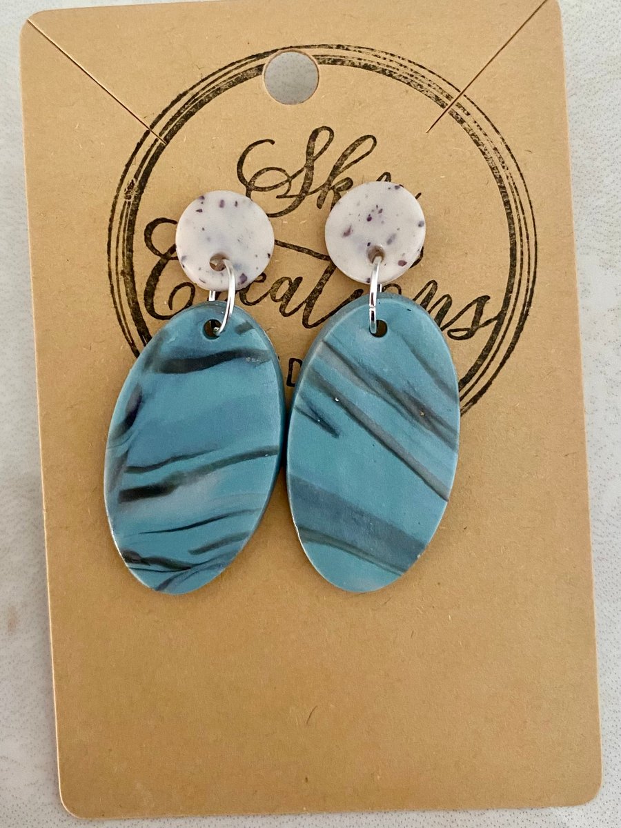 Ref: 2508 Handmade polymer clay earrings (includes FREE UK postage)