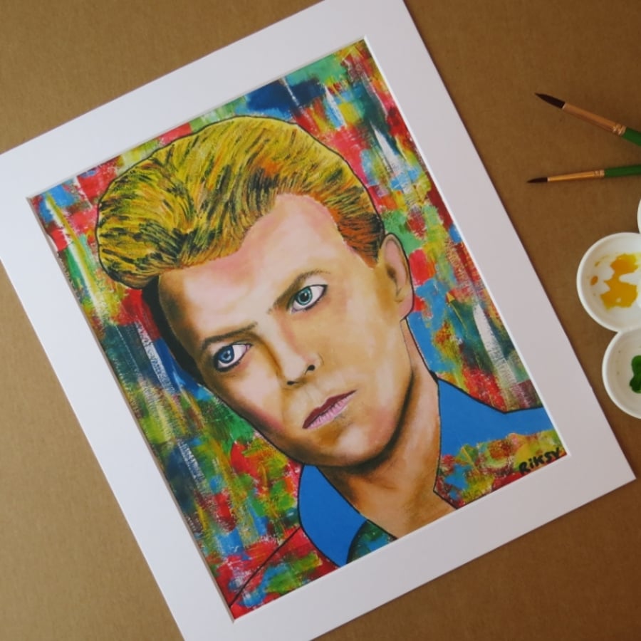 DAVID BOWIE - ART PRINT WITH MOUNT