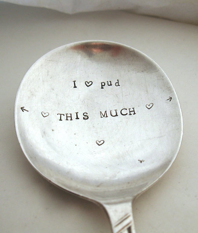 I love pud THIS MUCH spoon, big server for really large desserts