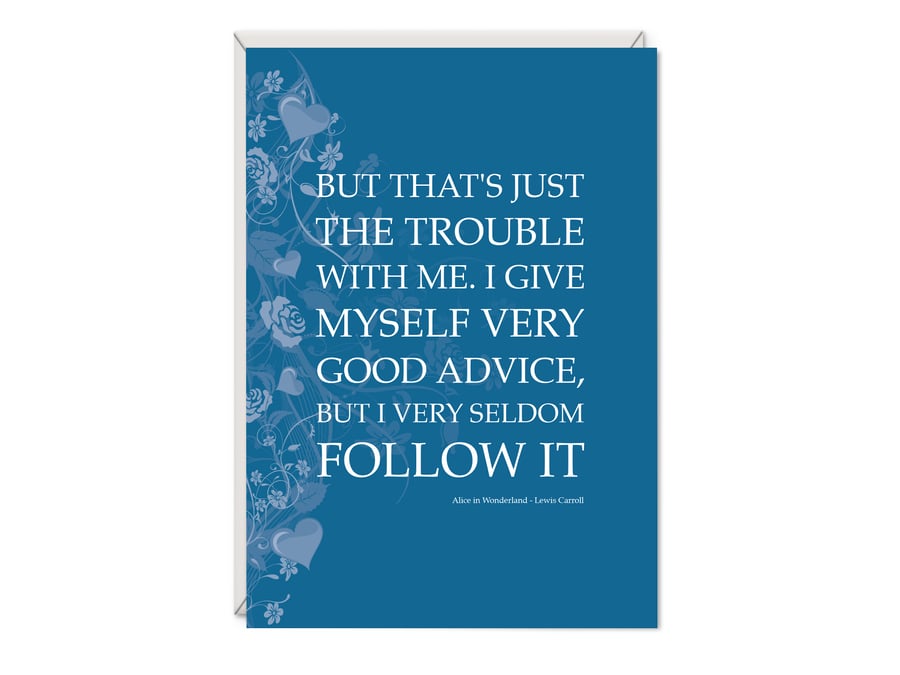 Alice in Wonderland 'Good Advice' Greetings Card