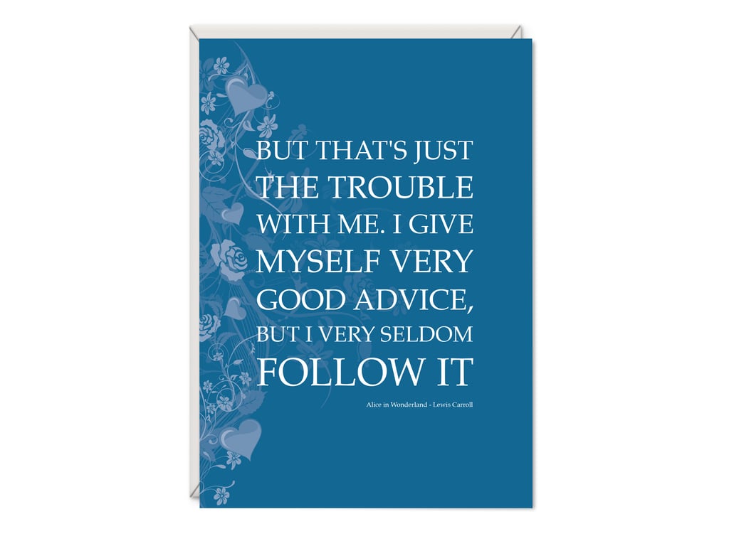 Alice in Wonderland 'Good Advice' Greetings Card