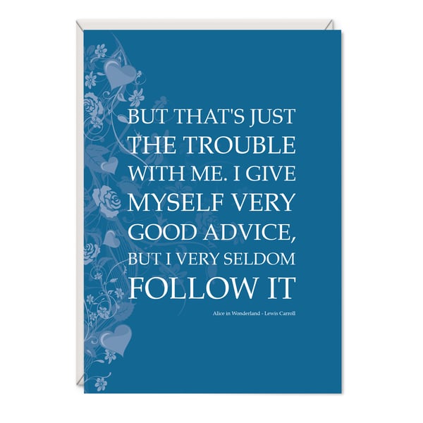 Alice in Wonderland 'Good Advice' Greetings Card